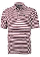 Cutter and Buck Boston College Eagles Mens Maroon Virtue Eco Pique Stripe Short Sleeve Polo
