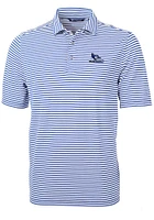 Cutter and Buck Creighton Bluejays Mens Virtue Eco Pique Stripe Short Sleeve Polo