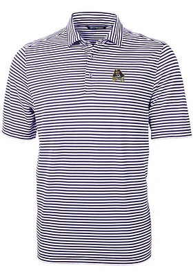 Cutter and Buck East Carolina Pirates Mens Virtue Eco Pique Stripe Short Sleeve Polo
