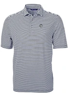 Cutter and Buck Georgetown Hoyas Mens Navy Blue Virtue Eco Pique Stripe Short Sleeve Polo