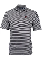 Cutter and Buck Georgia Bulldogs Mens Virtue Eco Pique Stripe Short Sleeve Polo