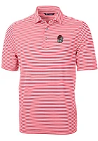Cutter and Buck Georgia Bulldogs Mens Virtue Eco Pique Stripe Short Sleeve Polo