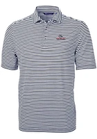 Cutter and Buck Gonzaga Bulldogs Mens Navy Blue Virtue Eco Pique Stripe Short Sleeve Polo