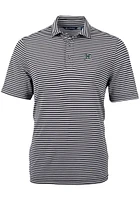 Cutter and Buck Hawaii Warriors Mens Virtue Eco Pique Stripe Short Sleeve Polo