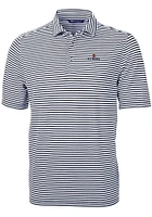 Mens Illinois Fighting Illini Navy Blue Cutter and Buck Virtue Eco Pique Stripe Short Sleeve Pol..