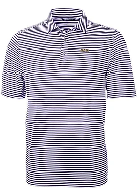 Cutter and Buck James Madison Dukes Mens Virtue Eco Pique Stripe Short Sleeve Polo
