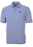 Cutter and Buck Kentucky Wildcats Mens Blue Virtue Eco Pique Stripe Style Short Sleeve Polo