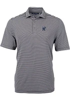 Cutter and Buck Memphis Tigers Mens Virtue Eco Pique Stripe Short Sleeve Polo