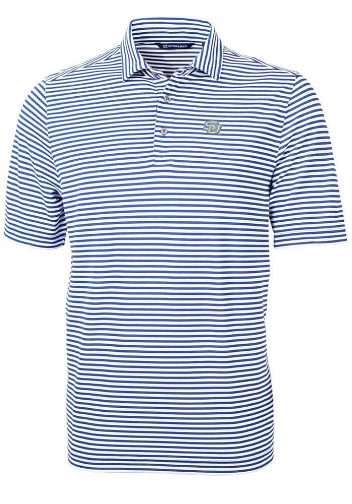 Cutter and Buck Southern University Jaguars Mens Virtue Eco Pique Stripe Short Sleeve Polo
