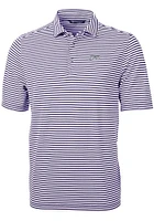 Cutter and Buck TCU Horned Frogs Mens Virtue Eco Pique Stripe Short Sleeve Polo