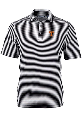 Cutter and Buck Tennessee Volunteers Mens Virtue Eco Pique Stripe Short Sleeve Polo