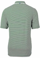 Cutter and Buck UNCC 49ers Mens Green Virtue Eco Pique Stripe Short Sleeve Polo
