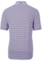 Mens Washington Huskies Cutter and Buck Virtue Eco Pique Stripe Short Sleeve Polo Shirt