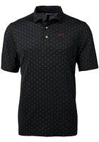 Cutter and Buck Eastern Kentucky Colonels Mens Black Virtue Eco Pique Tile Short Sleeve Polo