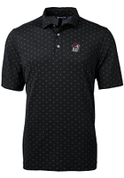 Cutter and Buck Georgia Bulldogs Mens Black Virtue Eco Pique Tile Short Sleeve Polo