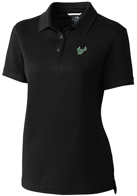 Cutter and Buck South Florida Bulls Womens Advantage Pique Short Sleeve Polo Shirt