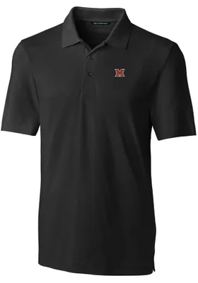 Cutter and Buck Miami RedHawks Mens Forge Short Sleeve Polo