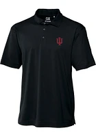 Cutter and Buck Indiana Hoosiers Mens Black Genre Short Sleeve Polo