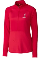 Cutter and Buck Cincinnati Bearcats Womens Red Pennant Sport Qtr Zip