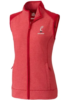 Cutter and Buck Cincinnati Bearcats Womens Red Cedar Park Vest