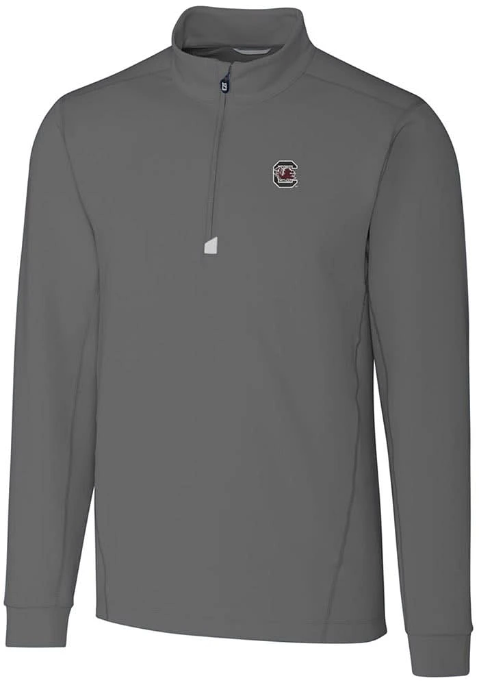 Cutter and Buck South Carolina Gamecocks Mens Traverse Stretch Long Sleeve Qtr Zip Pullover