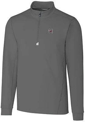 Cutter and Buck South Carolina Gamecocks Mens Traverse Stretch Long Sleeve Qtr Zip Pullover