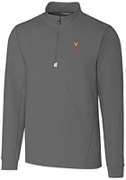 Cutter and Buck Virginia Cavaliers Mens Traverse Stretch Long Sleeve Qtr Zip Pullover