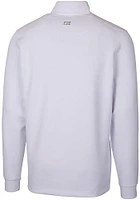 Cutter and Buck Washington State Cougars Mens White Traverse Stretch Long Sleeve Qtr Zip Pullover