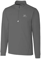 Cutter and Buck Virginia Tech Hokies Mens Traverse Stretch Long Sleeve Qtr Zip Pullover