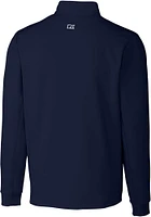 Cutter and Buck Dayton Flyers Mens Navy Blue Traverse Long Sleeve Qtr Zip Pullover