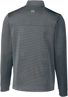 Mens Washington Huskies Cutter and Buck Traverse Stripe Stretch Qtr Zip Pullover