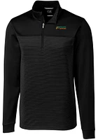 Cutter and Buck Florida A&M Rattlers Mens Black Traverse Stripe Stretch Long Sleeve Qtr Zip Pullov..