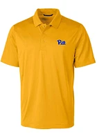 Cutter and Buck Pitt Panthers Mens Gold Prospect Short Sleeve Polo