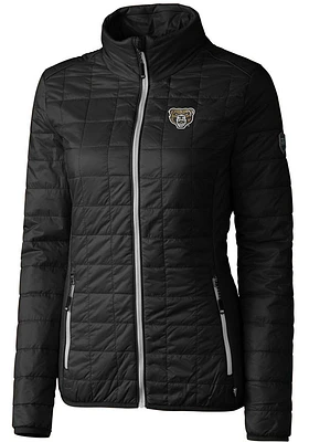 Cutter and Buck Oakland University Golden Grizzlies Womens Black Rainier PrimaLoft Puffer Filled..