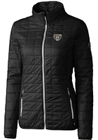 Cutter and Buck Oakland University Golden Grizzlies Womens Black Rainier PrimaLoft Puffer Filled..