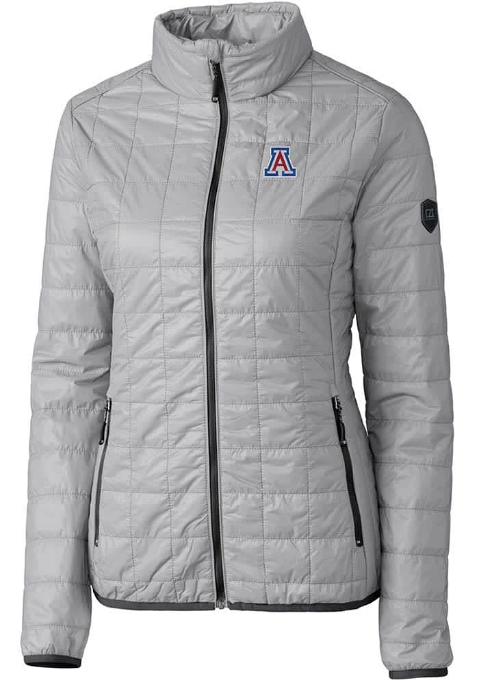 Cutter and Buck Arizona Wildcats Womens Grey Rainier PrimaLoft Puffer Filled Jacket