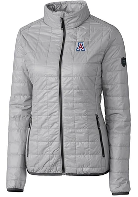 Cutter and Buck Arizona Wildcats Womens Grey Rainier PrimaLoft Puffer Filled Jacket