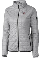 Cutter and Buck Alabama Crimson Tide Womens Grey Rainier PrimaLoft Puffer Filled Jacket