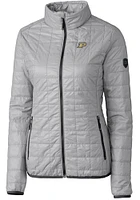 Cutter and Buck Purdue Boilermakers Womens Grey Rainier PrimaLoft Puffer Filled Jacket