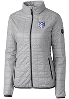 Cutter and Buck Saint Louis Billikens Womens Grey Rainier PrimaLoft Puffer Filled Jacket