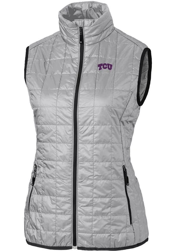 Cutter and Buck TCU Horned Frogs Womens Rainier PrimaLoft Puffer Vest