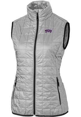 Cutter and Buck TCU Horned Frogs Womens Rainier PrimaLoft Puffer Vest