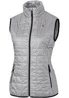 Cutter and Buck Miami Hurricanes Womens Rainier PrimaLoft Puffer Vest