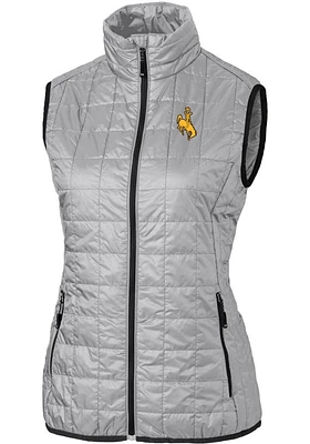 Cutter and Buck Wyoming Cowboys Womens Rainier PrimaLoft Puffer Vest