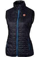 Cutter and Buck Auburn Tigers Womens Navy Blue Rainier PrimaLoft Puffer Vest