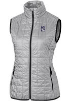 Cutter and Buck Northwestern Wildcats Womens Rainier PrimaLoft Puffer Vest