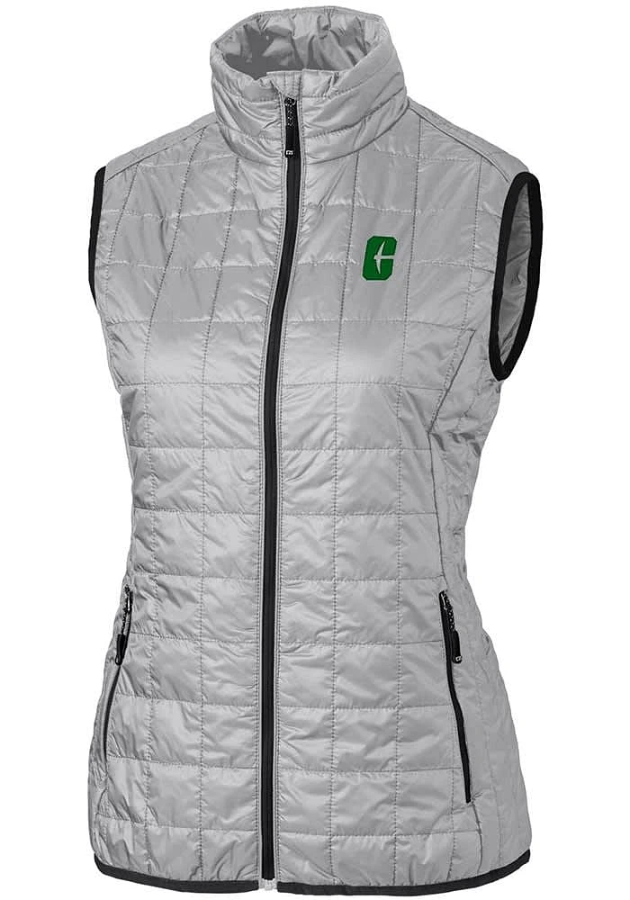 Cutter and Buck UNCC 49ers Womens Grey Rainier PrimaLoft Puffer Vest