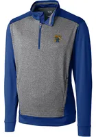 Cutter and Buck Kentucky Wildcats Mens Blue Replay Long Sleeve Qtr Zip Pullover