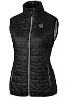 Cutter and Buck South Carolina Gamecocks Womens Black Rainier PrimaLoft Puffer Vest
