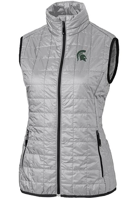Cutter and Buck Michigan State Spartans Womens Rainier PrimaLoft Puffer Vest